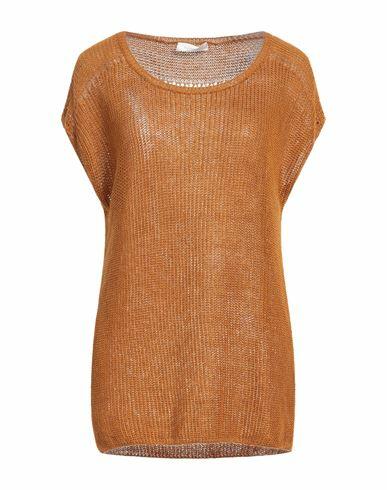 Zanone Woman Sweater Brown Linen Cover