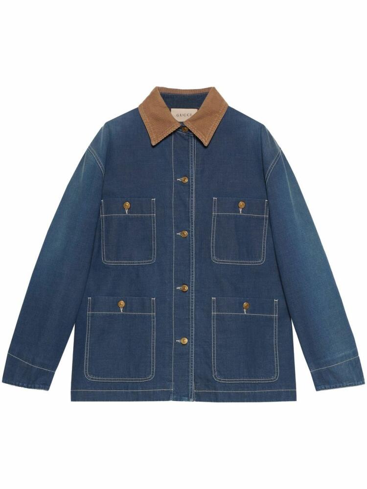 Gucci longline denim jacket - Blue Cover