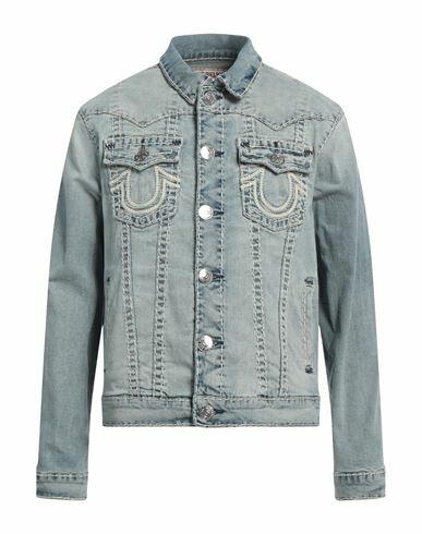 True Religion Man Denim outerwear Blue Cotton, Elastane Cover