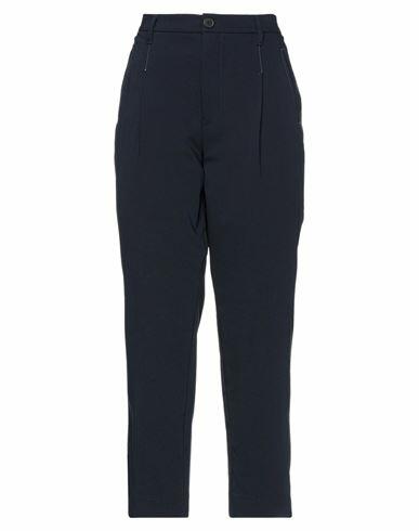 High Woman Pants Midnight blue Cotton, Polyester, Elastane Cover