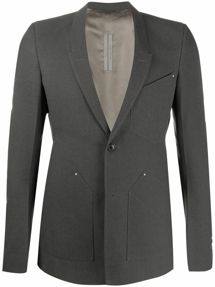 Rick Owens geometric pocket blazer - Grey Cover