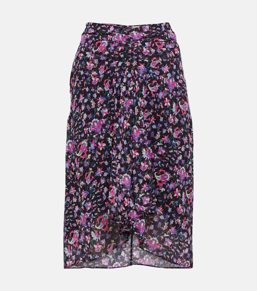 Marant Etoile Gibsi floral cotton midi skirt Cover