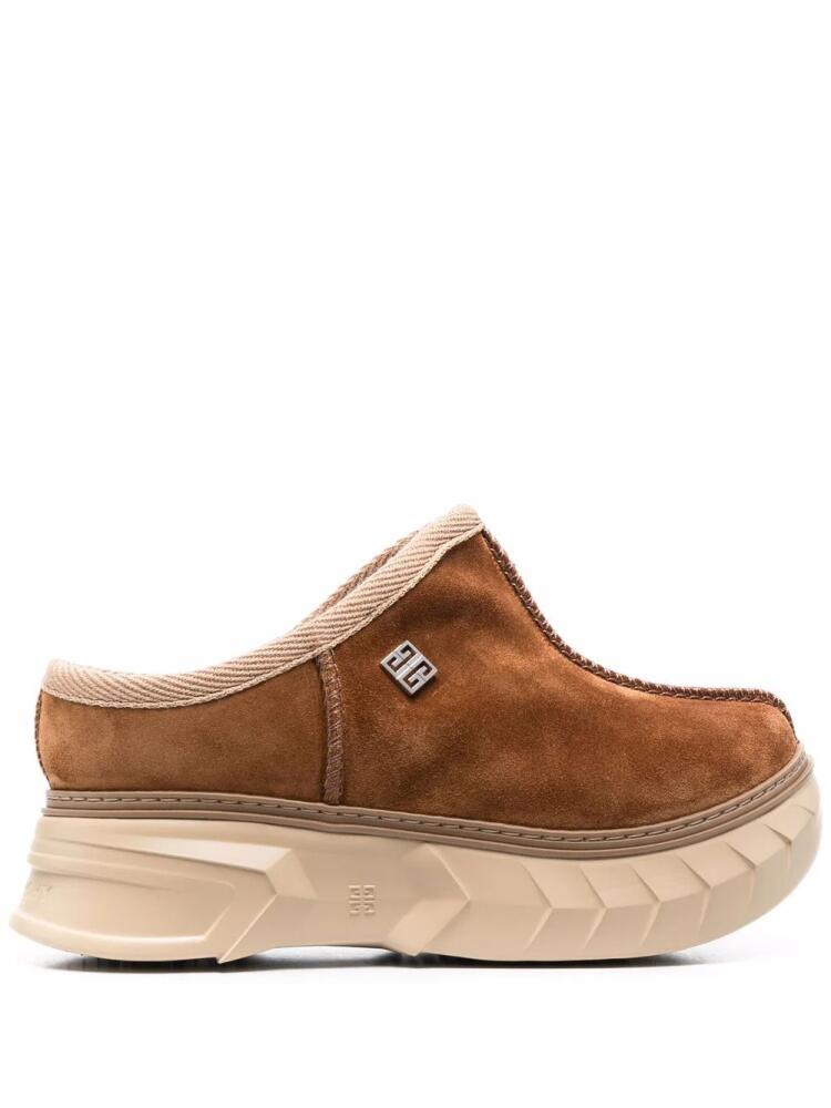 Givenchy suede platform clogs - Brown Cover