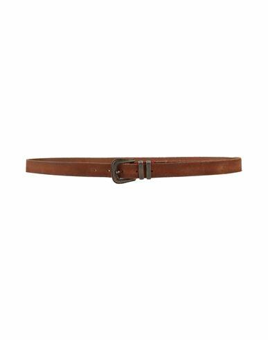 Eleventy Man Belt Tan Leather, Metal Cover