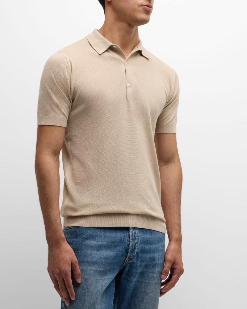 John Smedley Men's Roth Cotton Polo Shirt Cover