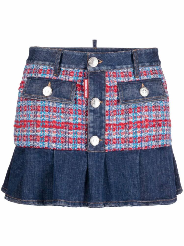 DSQUARED2 low-rise denim miniskirt - Blue Cover