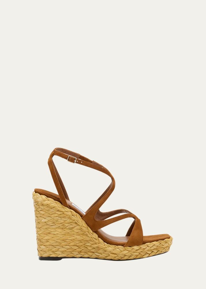 Jimmy Choo Ayla Suede Wedge Espadrille Sandals Cover