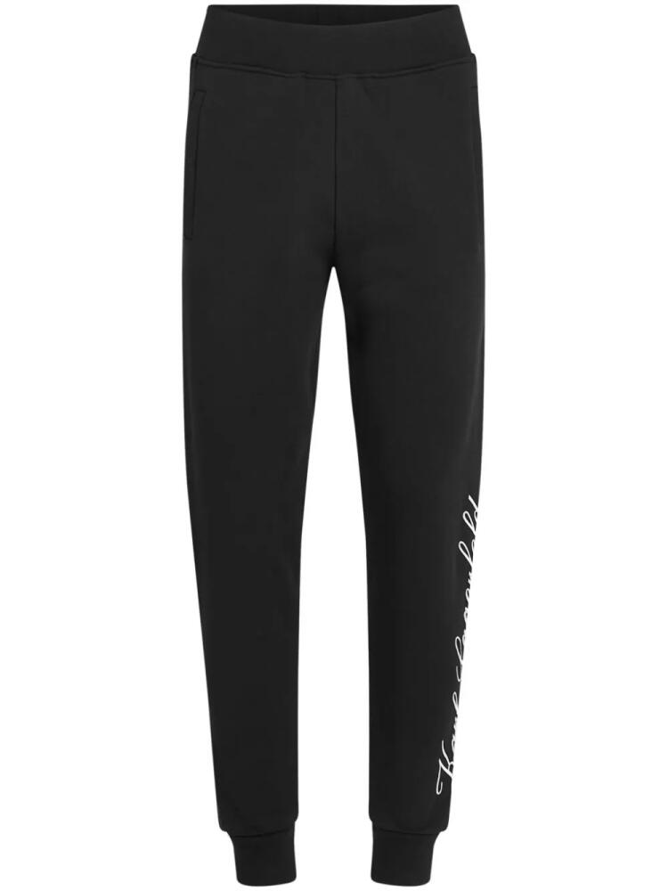 Karl Lagerfeld Karl Hotel organic-cotton track pants - Black Cover