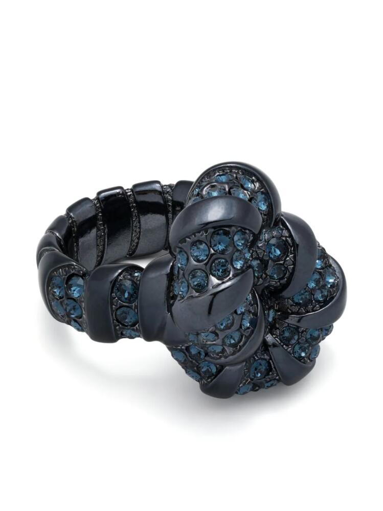 Lanvin Melodie rhinestone-embellished ring - Blue Cover