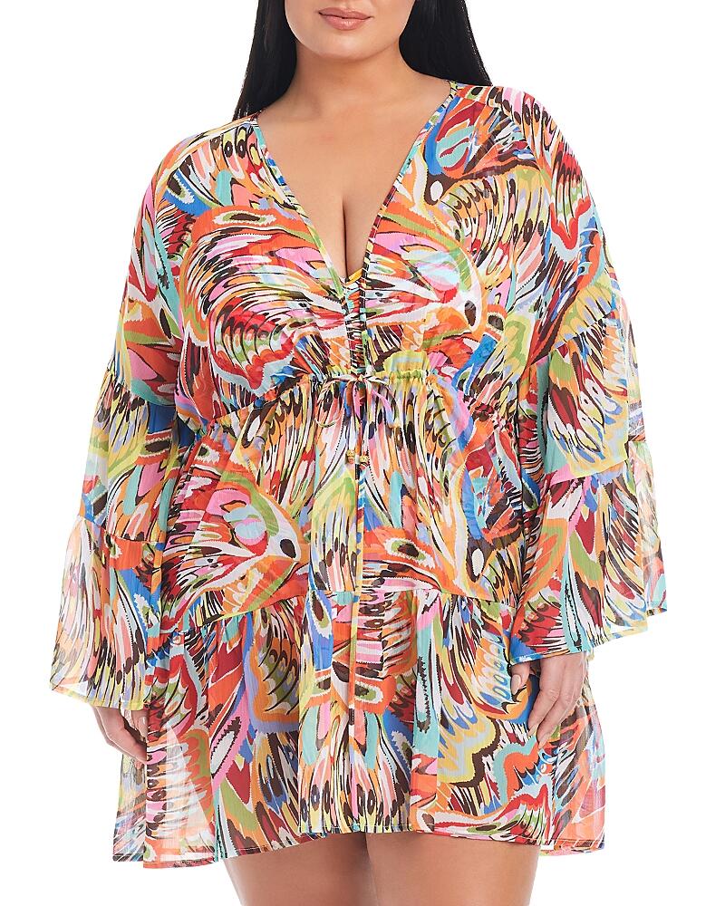 Bleu Rod Beattie Printed Chiffon Dress Swim Cover-Up Cover