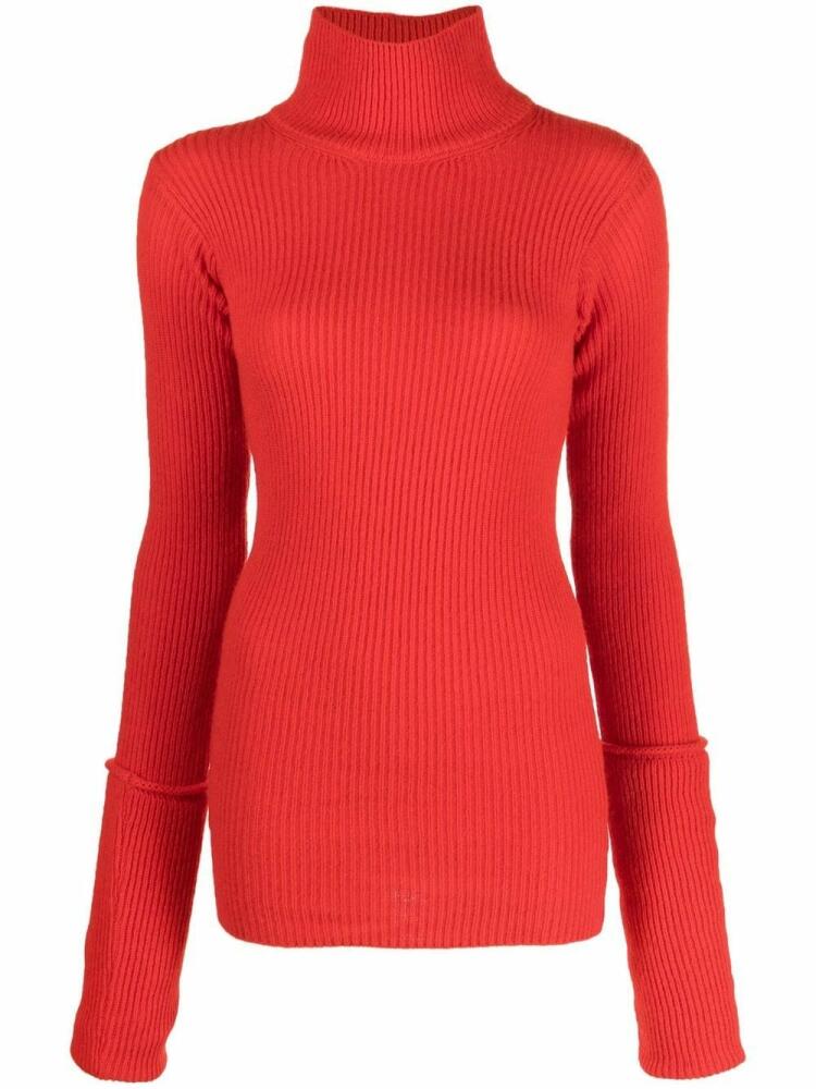 QUIRA ribbed-knit roll-neck jumper - Red Cover