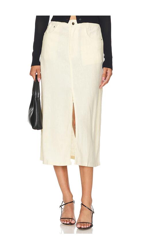 WeWoreWhat Front Slit Skirt in Ivory Cover