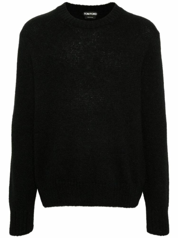 TOM FORD crew-neck ribbed-knit jumper - Black Cover