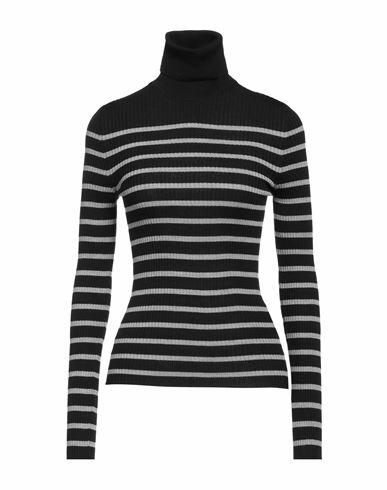 Semicouture Woman Turtleneck Black Virgin Wool Cover