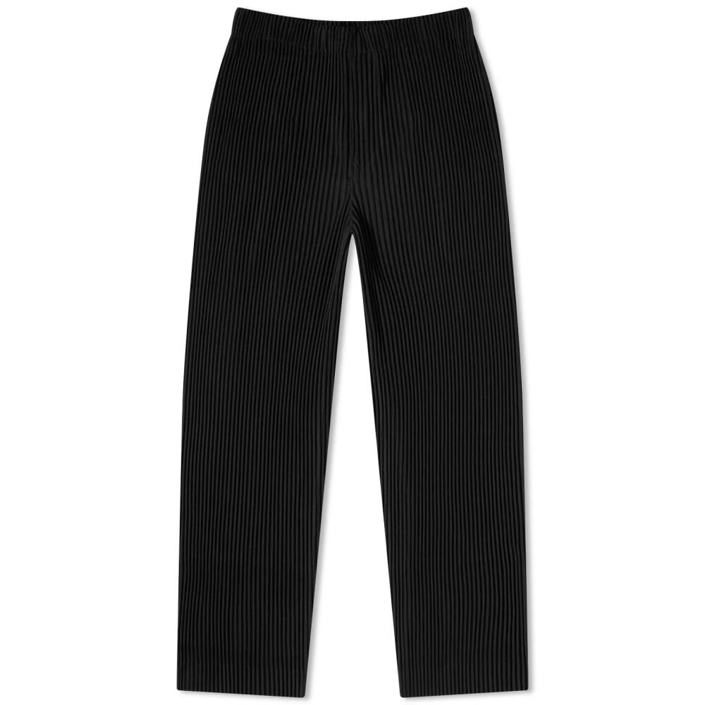 Homme Plissé Issey Miyake Men's Pleated Straight Leg Pant in Black Cover