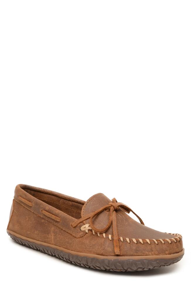 Minnetonka Tie Tread Loafer in Brown Cover