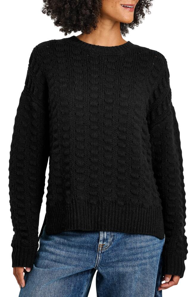 Splendid Candace Texture Crewneck Sweater in Black Cover