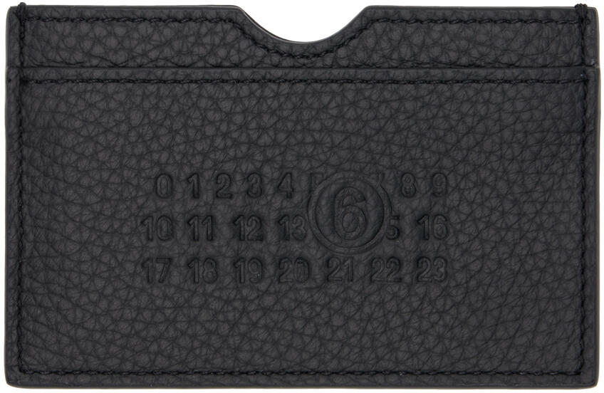 MM6 Maison Margiela Black Numeric Logo Card Holder Cover