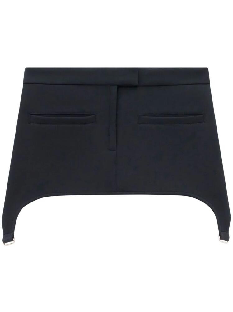 Courrèges twill suspenders mini skirt - Black Cover