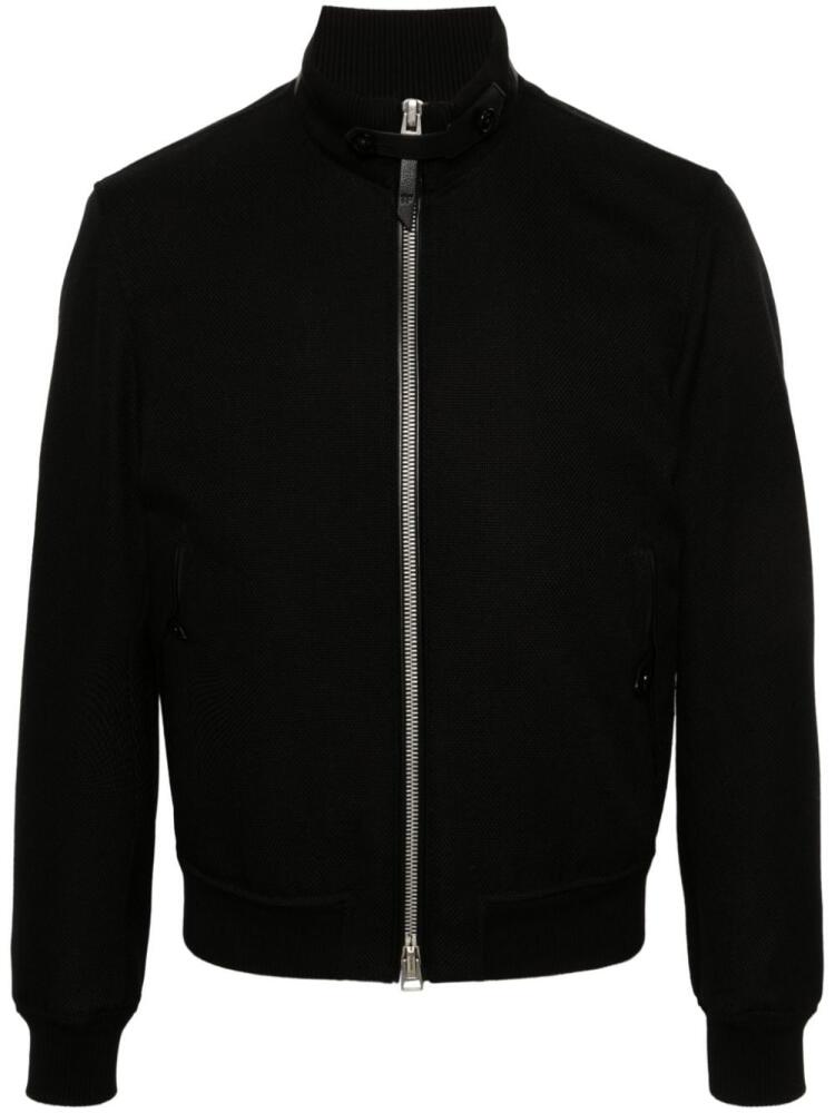 TOM FORD zip-up canvas bomber jacket - Black Cover