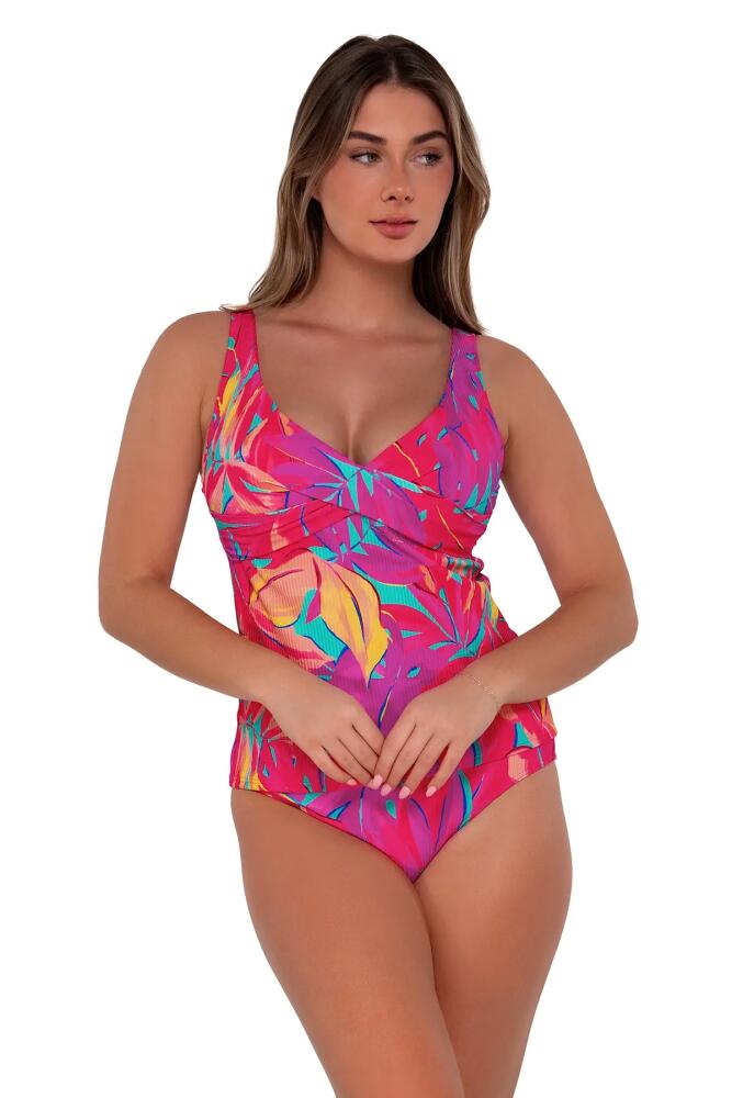 Sunsets Elsie Tankini-32E/30F/28G in Oasis Sandbar Rib Cover