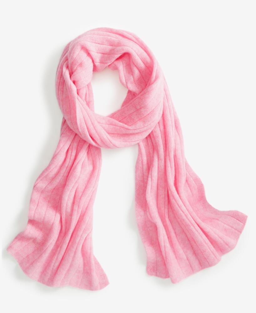 Charter Club Ribbed 100% Cashmere Scarf, Created for Macy's - Bubblegum Heather Cover