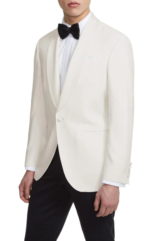 Jack Victor Ethan Trim Fit Solid Wool Dinner Jacket in Cream Cover