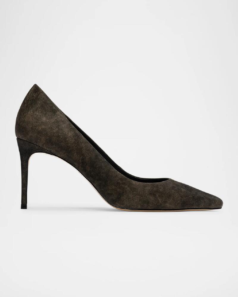 Black Suede Studio Amaya Suede Classic Pumps Cover