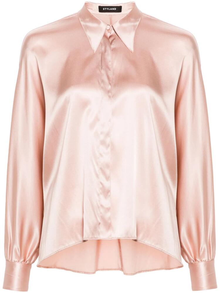 STYLAND satin shirt - Pink Cover