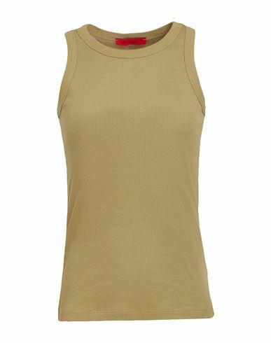 Max & co. Fragola Woman Tank top Military green Cotton Cover