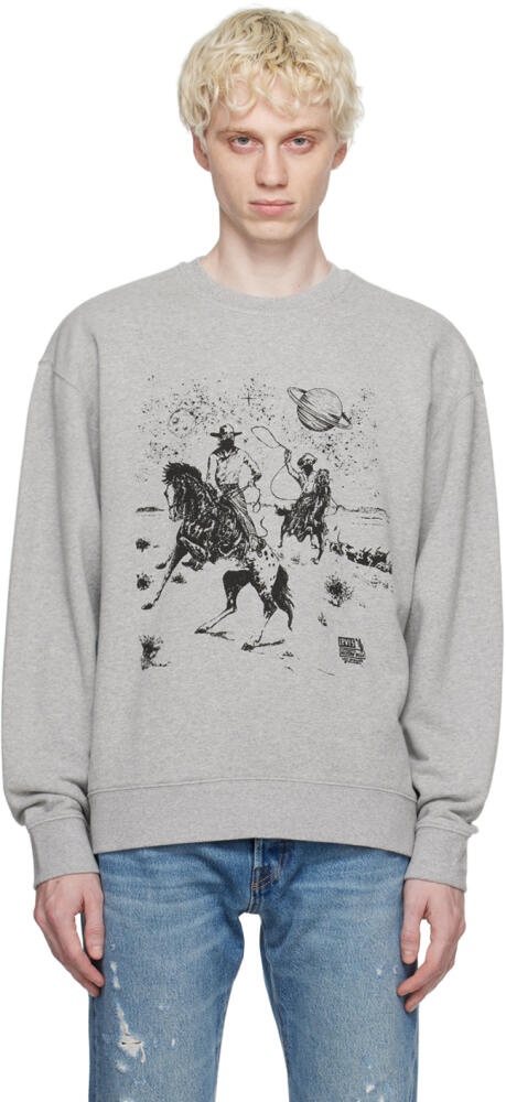 Levi's Gray Printed Sweatshirt Cover