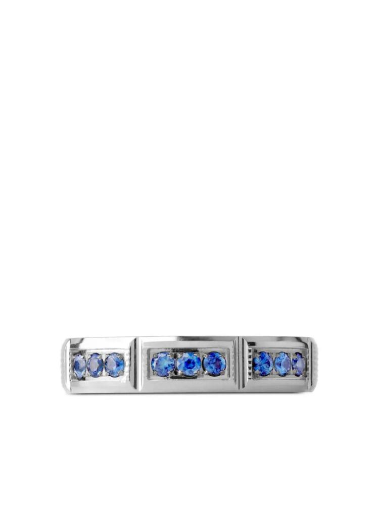 Officina Bernardi 18kt white gold Lumen sapphire ring - Silver Cover