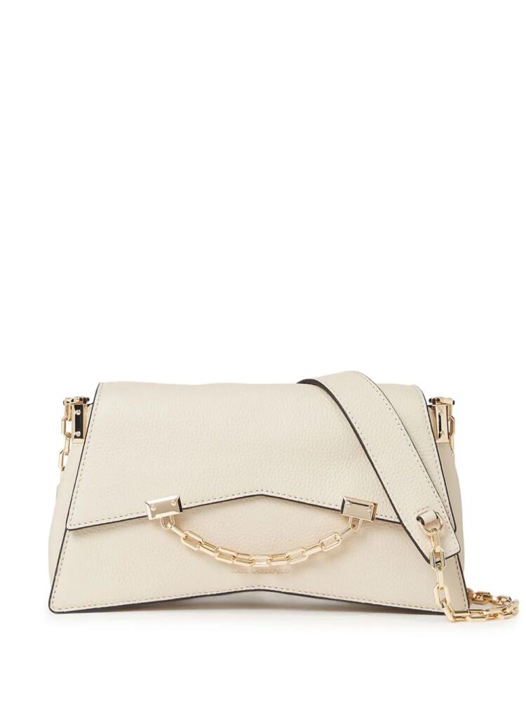 Karl Lagerfeld small K/Seven leather crossbody bag - Neutrals Cover