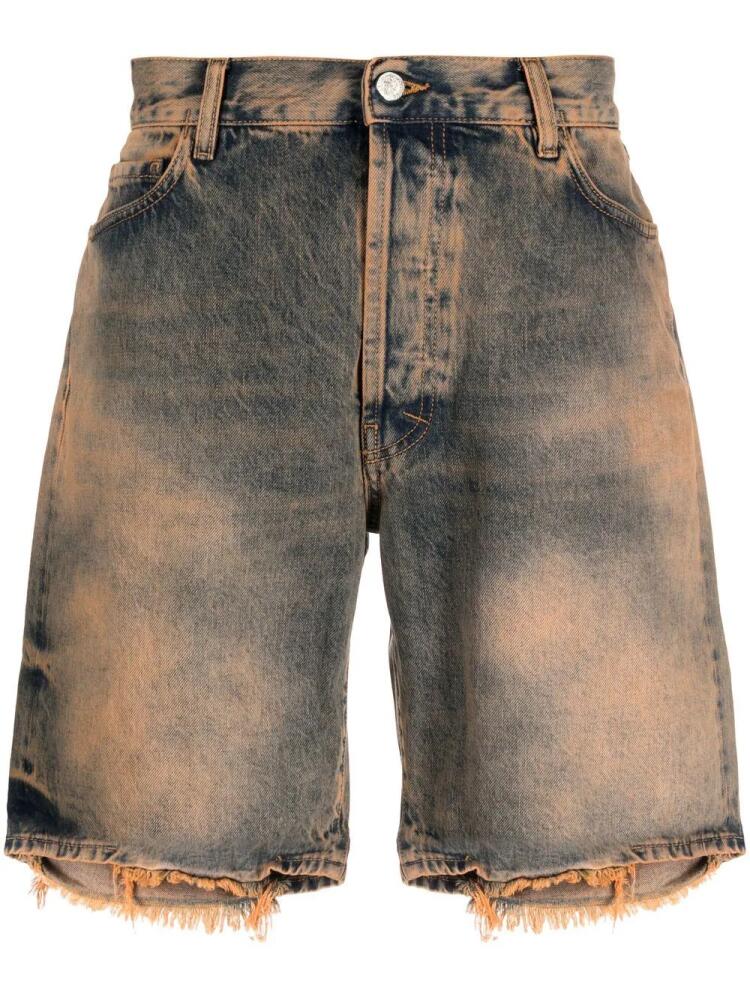 Aries distressed denim shorts - Orange Cover