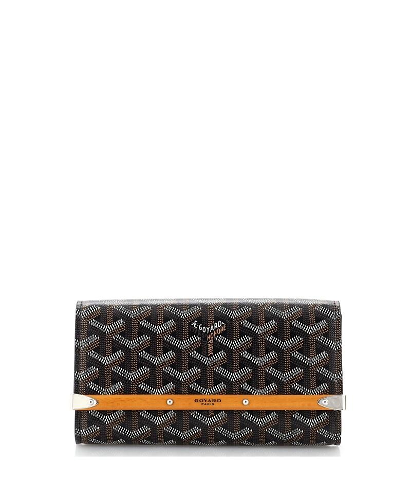 Pre-Owned Goyard Pm Monte Carlo Clutch with Strap Coated Canvas Cover