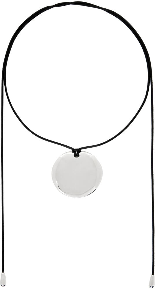 Sophie Buhai Black & Silver Medium Full Moon Pendant Necklace Cover