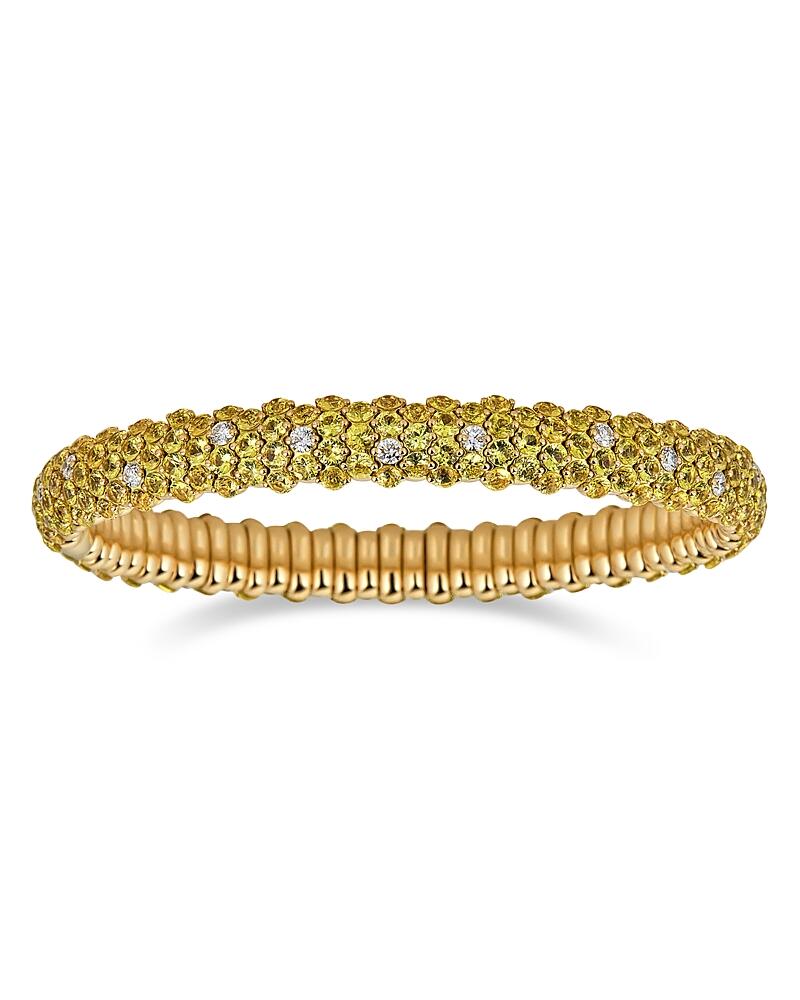 Zydo 18K Yellow Gold Stretch Yellow Sapphire & Diamond Bracelet Cover