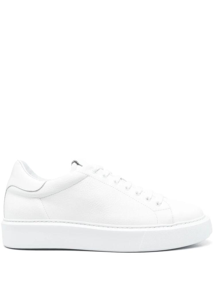 Giuliano Galiano lace-up calf-leather sneakers - White Cover