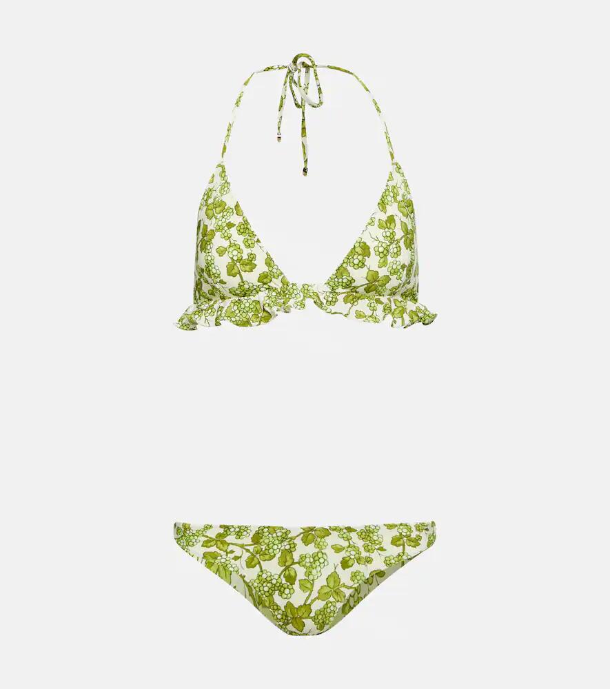 Etro Ruffle-trimmed printed bikini Cover