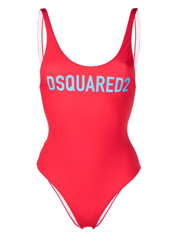 DSQUARED2 logo-print sleeveless swimsuit Cover