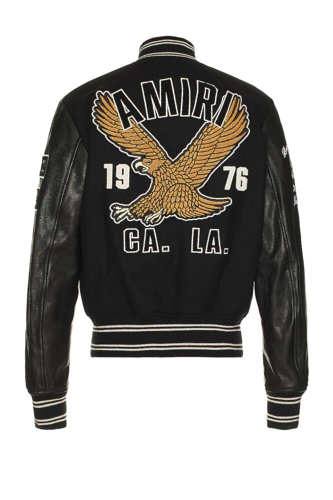 Amiri Oversized Eagle Varsity Jacket in Black Cover