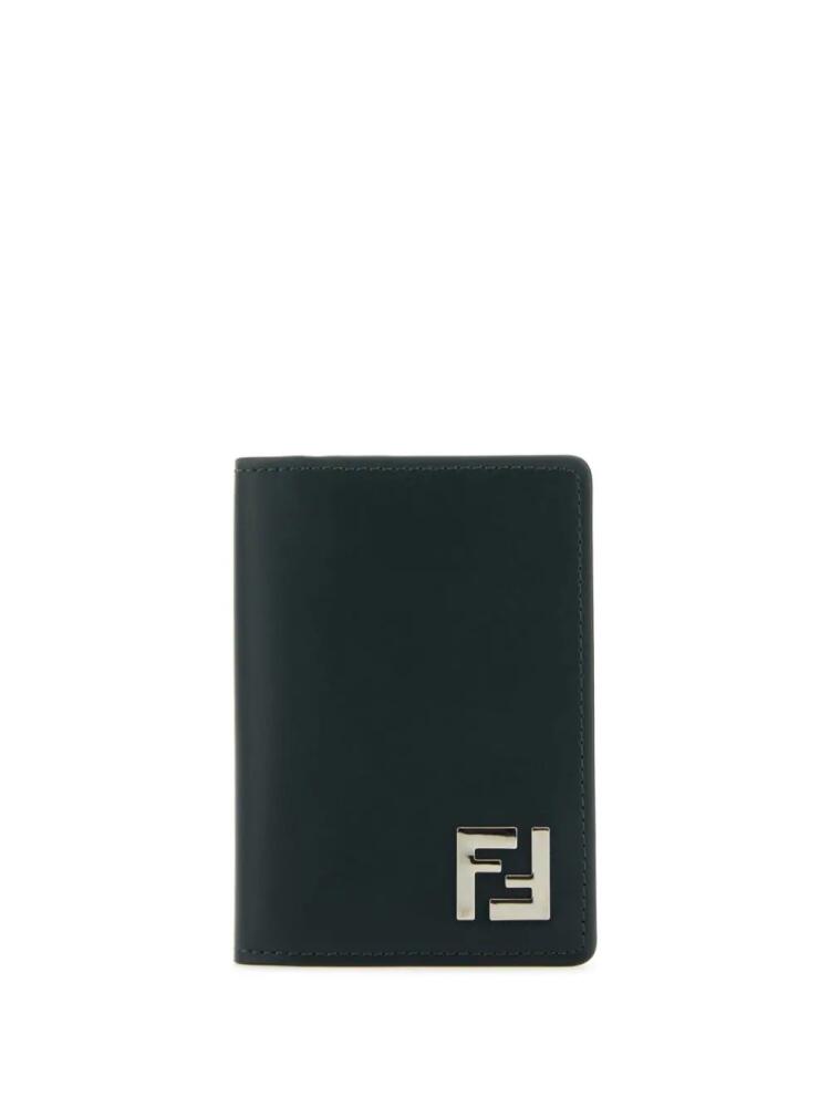 FENDI logo-plaque cardholder - Green Cover