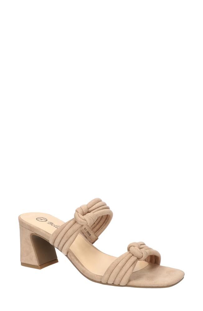 Bella Vita Danville Slide Sandal in Almond Suede Cover