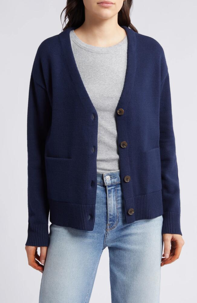 Treasure & Bond Cotton Blend Cardigan in Navy Blazer Cover