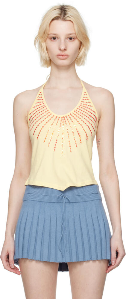 Gimaguas Yellow Priscilla Tank Top Cover