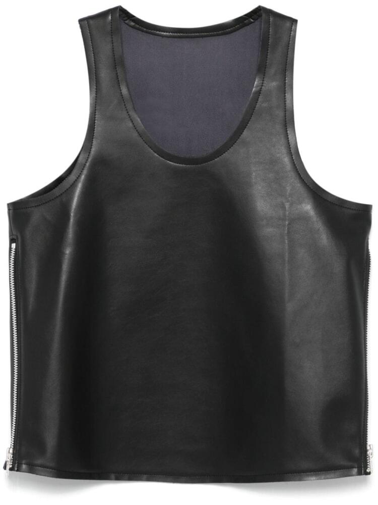 Comme Des Garçons faux-leather tank top - Black Cover