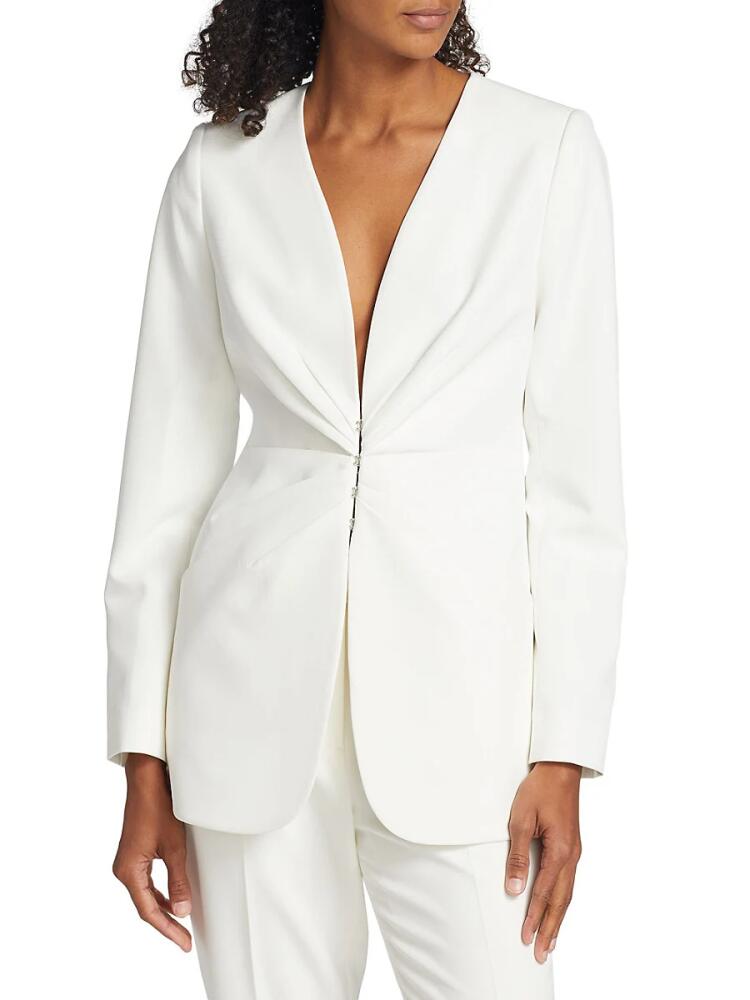 Elie Tahari Women's Ava Slim Fit Blazer - Sky White Cover