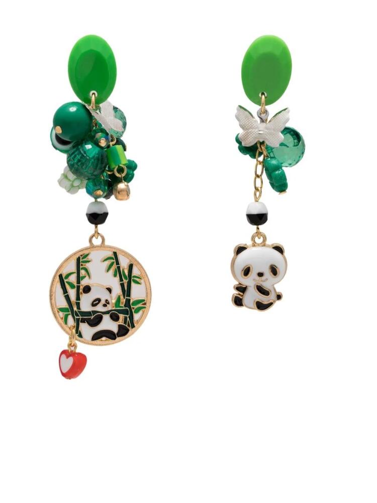 Amir Slama panda-charm drop earrings - Green Cover