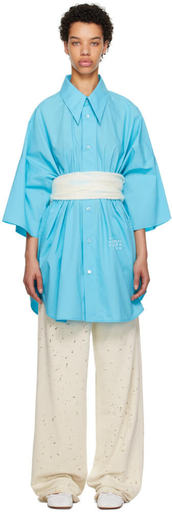 MM6 Maison Margiela Blue Oversized Shirt Cover