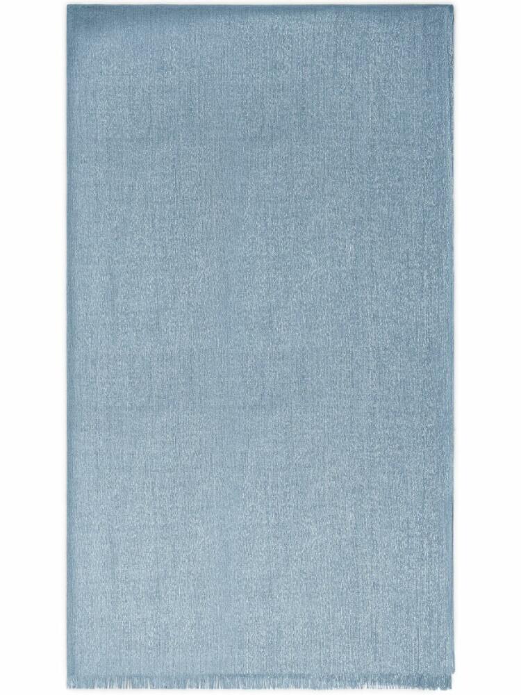 Brunello Cucinelli sparkling cashmere-silk scarf - Blue Cover